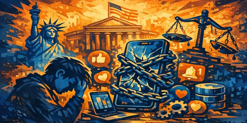 Newsletter article header image for "Landmark US Verdict in Trial over Social Media Addiction"