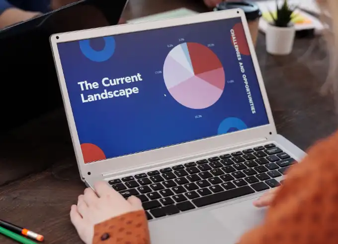 Report on a laptop screen